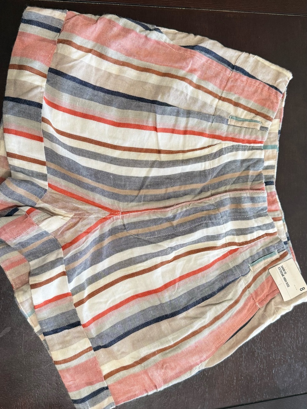 Express Striped Linen Blend Women’s Shorts - Multi